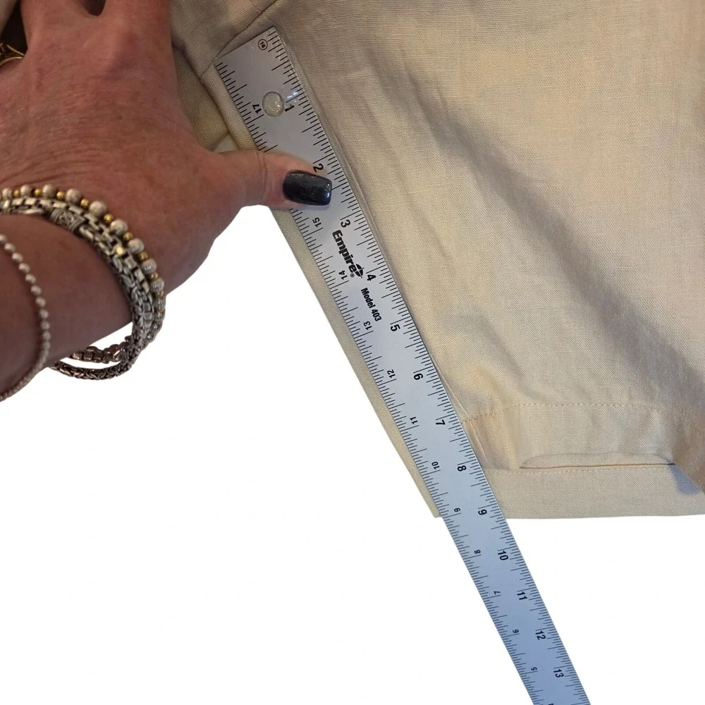 Walter Hagen Mens 42 Khaki‎ Linen Flat Front 9 Inch Inseam Clubhouse Shorts NWT